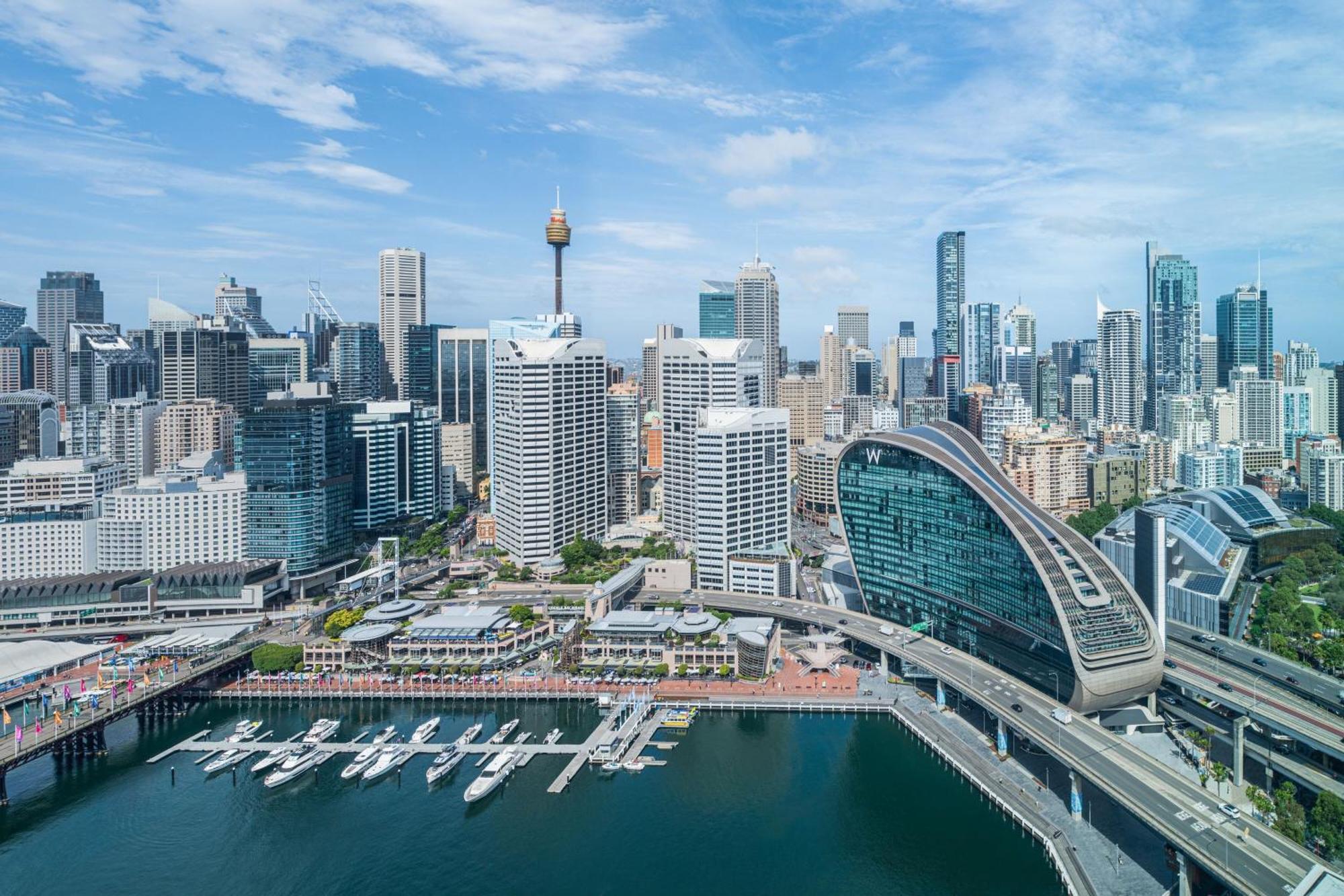 W Sydney Sidney Exterior foto Aerial view of the Sydney CBD